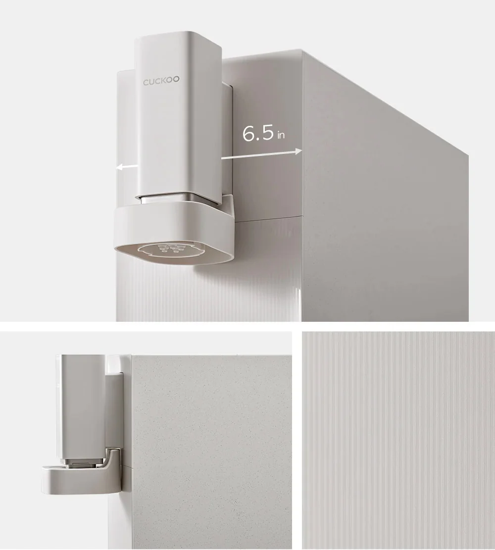 CUCKOO STEAM 100 Barista 净水器,6.5 英寸纤薄机身,中性色调,极简设计。(cp-abnc100)